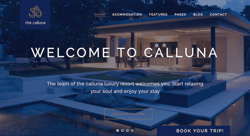 Hotel Calluna WordPress Theme