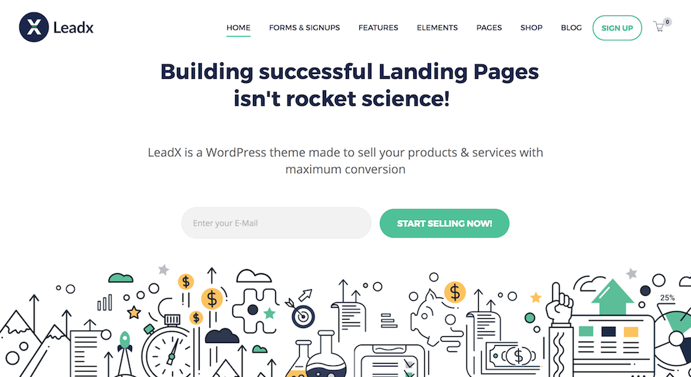 Leadx Landing Page WordPress Theme